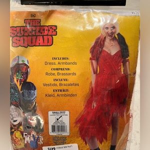 NEW The Suicide Squad Harley Quinn Adult Red Dress Halloween S Rubies 702702